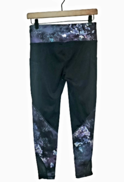 Ideology 7/8 Leggings Purple Floral Print S - Picture 5 of 14